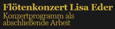 Einladung Flötenkonzert Lisa Eder