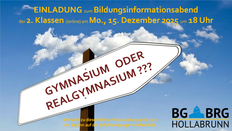 Einladung zum Bildungsinformationsabend