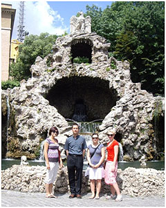 Beim Besuch der Vatikanischen G&auml;rten